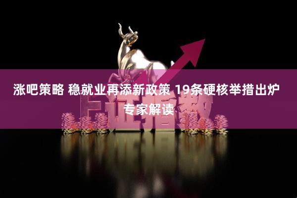 涨吧策略 稳就业再添新政策 19条硬核举措出炉 专家解读